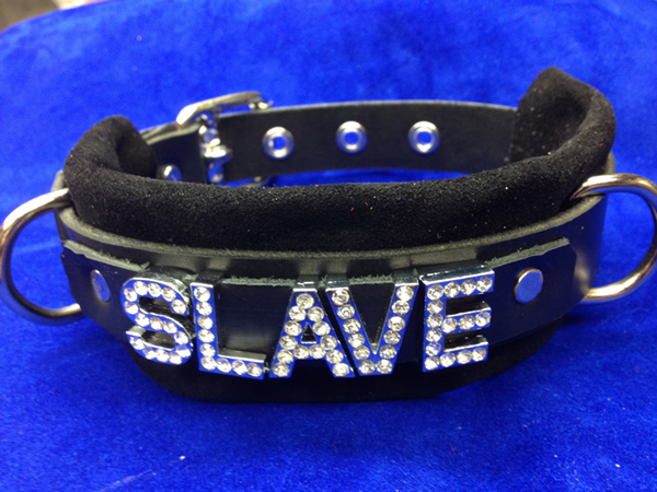 slave collar choker leather